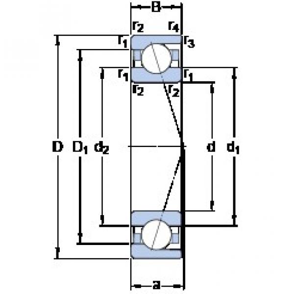 17 mm x 26 mm x 5 mm  SKF 71803 CD/HCP4 الاتصال الكرات الزاوي #1 image