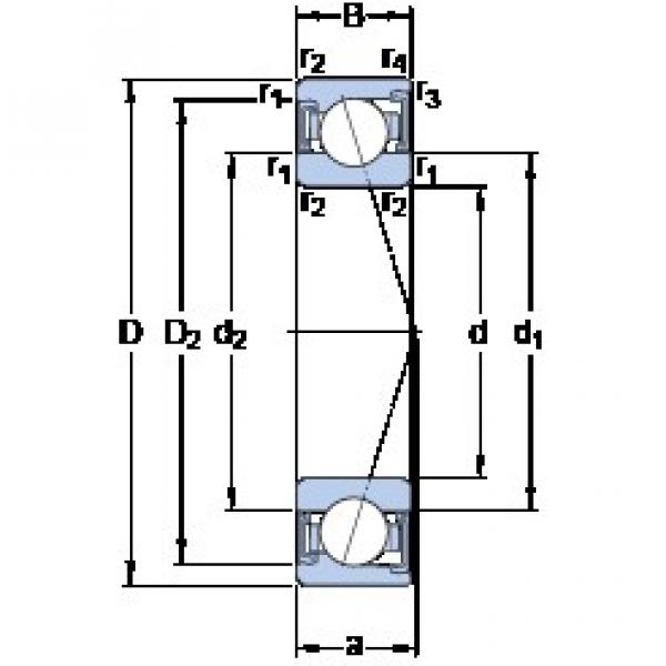 45 mm x 68 mm x 12 mm  SKF S71909 ACD/P4A الاتصال الكرات الزاوي #1 image