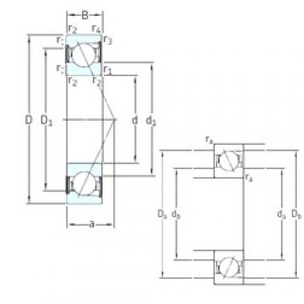 45 mm x 85 mm x 19 mm  SNFA E 245 /S /S 7CE1 الاتصال الكرات الزاوي #1 image