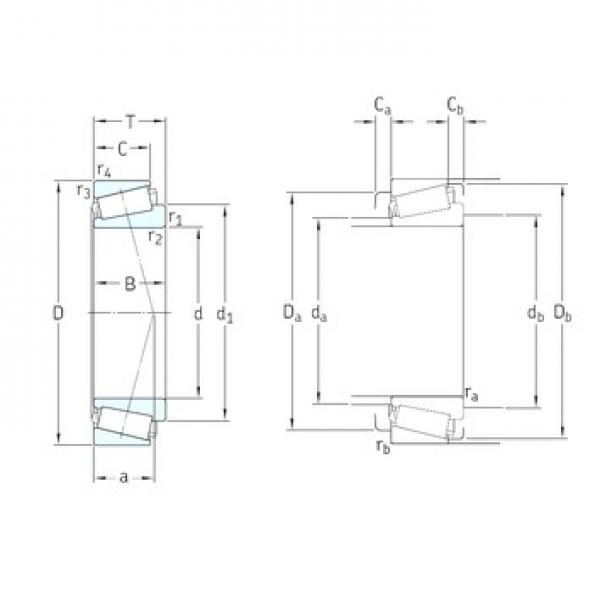 100 mm x 215 mm x 47 mm  SKF 30320J2 تناقص الأسطوانة المحامل #1 image