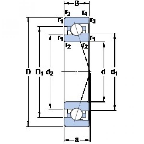 25 mm x 47 mm x 12 mm  SKF 7005 ACE/P4A الاتصال الكرات الزاوي #1 image