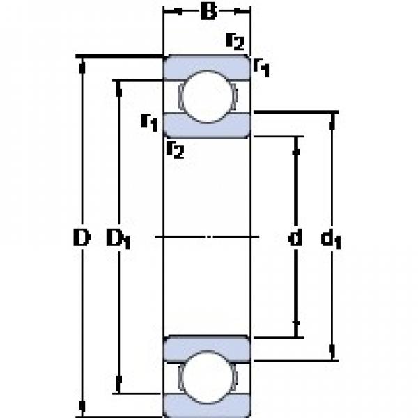 200 mm x 310 mm x 51 mm  SKF 6040 M الكرات الأخدود العميق #1 image