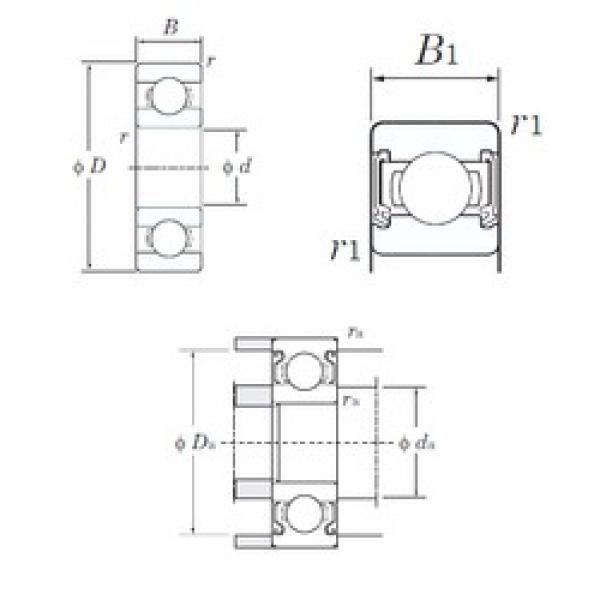 6 mm x 15 mm x 5 mm  KOYO 696-2RD الكرات الأخدود العميق #1 image