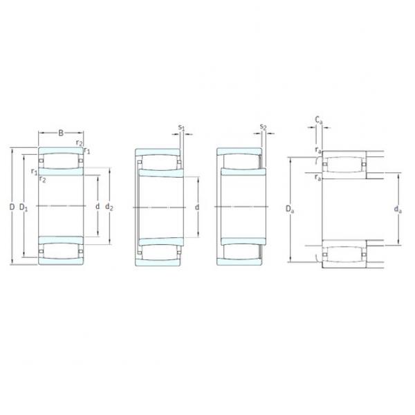 800 mm x 1280 mm x 375 mm  SKF C31/800MB محامل أسطوانية #1 image