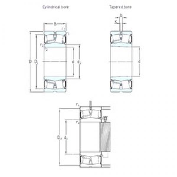 220 mm x 300 mm x 60 mm  SKF 23944-2CS/VT143 محامل كروية #1 image