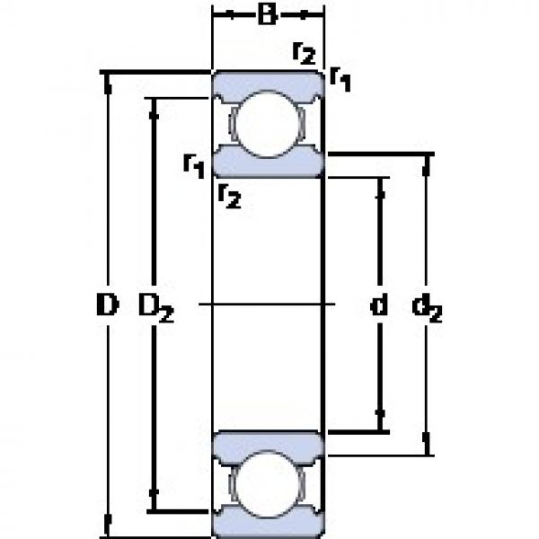 12 mm x 28 mm x 8 mm  SKF W 6001 الكرات الأخدود العميق #1 image