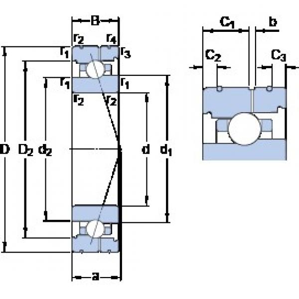 45 mm x 68 mm x 12 mm  SKF 71909 ACB/P4AL الاتصال الكرات الزاوي #1 image