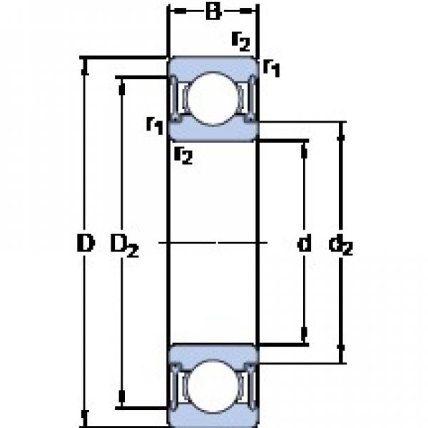 8 mm x 14 mm x 4 mm  SKF WBB1-8708-2RZ الكرات الأخدود العميق #1 image